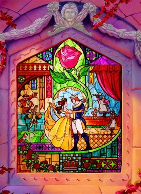 beauty and the beast stained glass window|beauty and the beast glass.